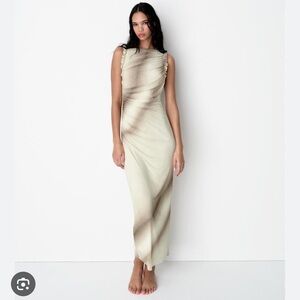 Ruffle Print Tulle Dress